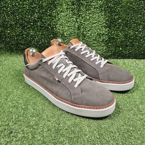 Allen Edmonds Alpha Gray Suede Lace Up Casual Sneakers Mens Size 12 D